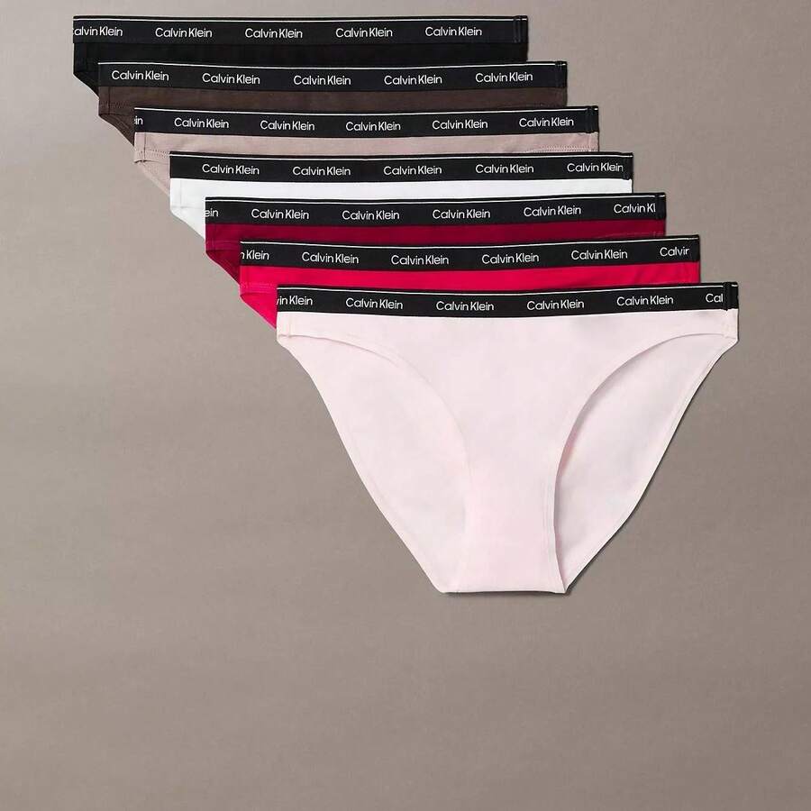Calvin Klein Icon Logo 7-Pack Bikini QD5320 - Rose Multi - 查看 1