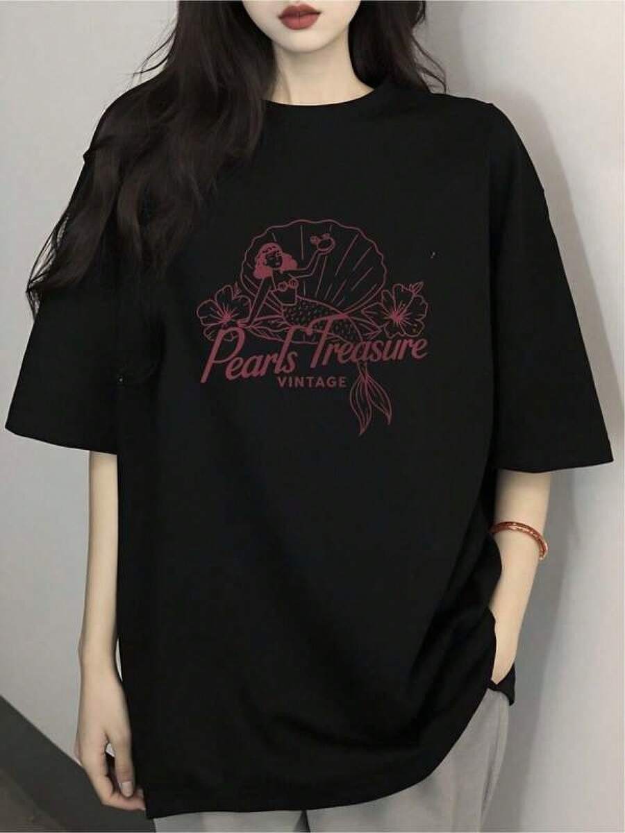 Oferta Especial: Camiseta de diseño moderno T-shirt estilo vintage con gráfico colorido arte gráfico original ropa unisex cómoda para uso diario talla amplia color negro categoría moda palabras clave- Ropa de Moda Casual Suave y Transpirable para Diario - Negro - Ver 1