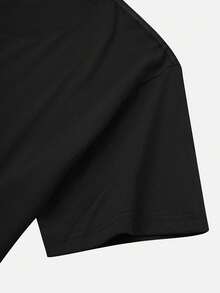 Women's Casual Short Sleeve T-Shirt With Playful Bear Print - "No" Design, Crew Neck, Lightweight And Breathable For Spring/Summer/Autumn, Ideal For Travel, Vacations And Family Outings, Travel Wear | Playful Print | Comfortable Fit, Bear T-Shirt - 黑暗的 - 查看 3