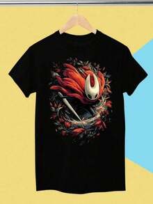 Women's Short-Sleeved T-Shirt With Round Neck And Print Cabaro Del Alma With Esp And Leaves S-3XL Fashion, Comfortable And Breathable, Machine Washable - 黑色 - 查看 1