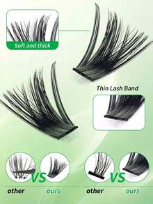 600 Clusters False Eyelashes Set - Dense & Curly Lash Extension Kit. D-Curl, 10-16mm Mixed Lengths. This Is A DIY Home Eyelash Extension Kit Featuring Fluffy And Soft Single Cluster Lash Design, Creating A Natural Butterfly Wing Effect. Essential Makeup Tool For Women, Easily Create A Glamorous Look, Easy To Use At Home. The Set Includes Long-Lasting Eyelash Glue, Makeup Remover And Professional Tweezers. Cluster Specifications: (30D + 40D + 50D + 60D + 80D + 100D). - 黃色 - 查看 3