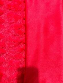 shangxia 1 buah Sarung Bantal Plush Lembut Bermotif Hati Merah, Cocok untuk Sofa, Jendela, Kursi Kantor (Isi Bantal Tidak Termasuk) - Merah - View 4