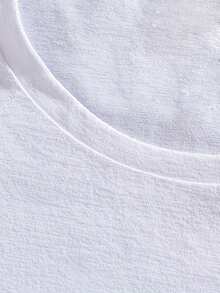 Women's Premium Vintage Style T-Shirt "Love Is All You Need" - Casual Short-Sleeved Round Neck T-Shirt With Cursive Font And Heart Print, Medium Elasticity, Suitable For Casual Wear, Machine Washable, Spring/Summer Casual T-Shirt, . - 白色 - 查看 4