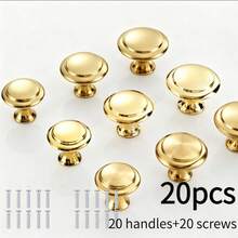 20pcs Matte Stainless Steel Cabinet Handles - Easy To Install, Round Door Pull Knobs, Suitable For Kitchen And Bathroom Cabinets - Multicolor - View 13