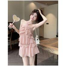 Women Short Dresses - Pink - View 5