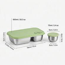 Multifunctional Portable 304 Stainless Steel Lunch Box, Fruit Salad Food Storage Container, Leak Proof Bento Box, Stackable Bento Lunch Box,Dishwasher Allowable, Suitable For Student And Adult Use In School, Office, Picnic,Travel, Back To School - Multicolor - View 16