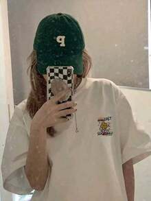 Camisetas casuales para mujer, camisetas conmemorativas para mujer, camisetas de estilo japonés, holgadas, de cuello redondo, informales, versátiles, con estampado de dibujos animados, de manga corta, color blanco, para primavera/verano. UABW - Blanco - Ver 2