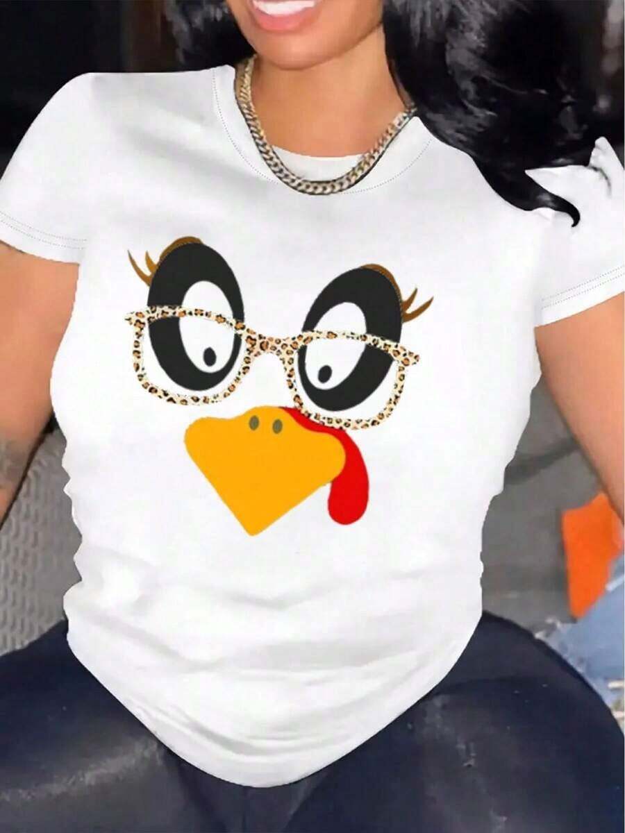 100% Cotton. Women's Casual Short-Sleeve T-Shirt, 100% Thick Cotton - Comfortable Round Neck, Soft And Pretty Top. 100% Cotton. Women's Simple Solid Color T-Shirt, Loose And Slim Fit Casual Short Sleeve - 白色的 - 查看 1