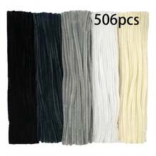 Bộ 500/300/100 que vệ sinh ống màu đen trắng, chất liệu nhung mềm mại cao cấp, thích hợp cho người mới bắt đầu làm các dự án thủ công DIY, que xoắn trang trí, lý tưởng làm quà tặng, trang trí nhà cửa, tiệc tùng, đám cưới, kỳ nghỉ hè. - Đen và trắng - Xem 14