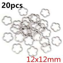 20pcs Small Flowers Charm Gold Stainless Steel Pendant Open Bezels Hollow Pressed Resin Frame Mold Bezel DIY Jewelry Making - Small Charms - View 15