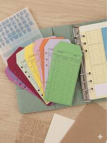 12Pcs Vintage Kraft Paper Budget Envelopes, Colorful Cash Saving Envelopes With Expense Tracking Sheets, European Style Money Organizer For Personal Financial Management - Multiple Styles - View 2