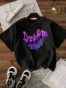 Camisas de Mujer 2026, Diseño Morado de Ensueño, Blusas Transpirables para Mujer Casual - Negro - Ver 3