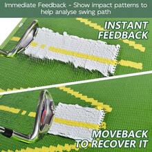 Golf Hitting Mat Set, Golf Training Mat With 3 Balls For Swing Path Feedback Detection Batting, Junior Golf Practice Mat Golf Training Accessories Golf Gifts For Beginner Men Women Home Indoor Outdoor - Default - View 2