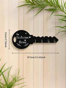 Halloween Boho Style Wooden Key Holder Wall Mount Hooks Space Saving Entryway Key Organizer Easy To Install Suitable For Home Office Living Room Kitchen Decor Rustic Vintage Design Storage Solution Functional Decorative Accessory Perfect Gift Idea - Multicolor - View 10
