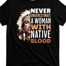 Nunca subestimes a un estadounidense de sangre pura -- Camiseta de regalo unisex de gran  en negro - Negro - Ver 6