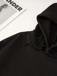 Sudadera con estampado de dinosaurio con forro térmico - Negro - Ver 4