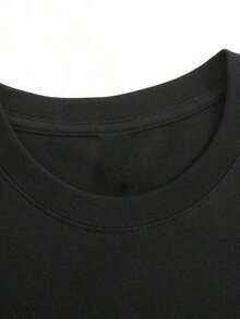 Camiseta de algodón puro para mujer, camiseta de algodón puro para mujer, camiseta con estampado de perro husky feliz, ropa de mujer de manga corta y cuello redondo, moderna, a la moda, versátil, casual y cómoda, adecuada para el uso diario en casa, salidas, viajes y vacaciones. |   Diseño exquisito |   Suelto y cómodo |   Fácil de combinar | - Negro - Ver 3