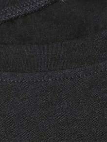Elegant Minimalist Short Sleeve T-Shirt For Women, Slim Fit And Slim For Summer - 黑色 - 查看 4