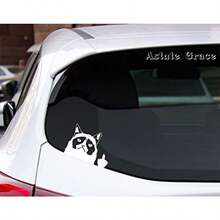 Grumpy Cat  Cat Flipping Off 6" Die Cut Vinyl Car Decal Sticker For Car Window Automobile Window Car Bumper Truck Laptop Notebook Skateboard Motorcycle Decal White 6" Approx - White - 查看 3