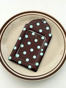 1 pieza Tarjetero 2D Dopamina Retro con Lunares Coloridos de 3 Pulgadas, Mini Funda para Tarjetas, Accesorio de Almacenamiento, Exhibición y Colgado, Regreso a Clases - Multicolor - Ver 8