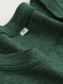 Women's "Don't Be Crabby" Short-Sleeved Crew Neck T-Shirt, Featuring A "I Might Be Laid Back But I Can Lean Forward" Print Design. Comfortable And Breathable, Stylish And Elegant, Machine Washable, Suitable For Everyday Casual Wear. - 綠色 - 查看 3