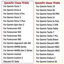Cinturino sportivo da uomo in pelle sintetica 22/26mm, design a sgancio rapido, compatibile con Fenix 8/7X/7/6X/6 Pro/5X/5 Plus, Forerunner 970/965/955/945/935, Epix Pro Gen 2, Tactix 8/7, Enduro 3/2, accessorio cinturino di ricambio per smartwatch - 26mm - Visualizzare 8