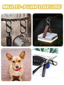 15/10/1pc Móc chữ S bằng thép không gỉ - Thiết kế mở đôi, linh hoạt và dễ sử dụng, móc khóa thay thế đa năng, phù hợp để treo ba lô ngoài trời và mang theo hàng ngày, phụ kiện làm móc khóa thủ công DIY - Nhiều màu - Xem 8