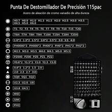 Juego de Destornilladores 117 en 1-AXIDUN Destornilladores de Precisión Extraíble Profesional Magnética Kit de Herramientas de Reparación para Teléfono/NS SWITCH//Consola de Juegos/Electrónica Etc. - Negro - Ver 2