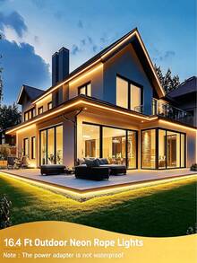 1pc Outdoor Tri-Color Neon Light String, Outdoor Smart Button Neon LED Light Strip, TV Backlight, LED Mirror Light, Yard LED String Lights, 3 Color Lighting, Dimmable & Color Changeable, LED Lamp Pole, (1m/2m/3m/4m/5m), USB Powered, Button Control, Suitable For Yard, Porch, Railing, Room, Living Room, Bathroom, Creating Warm White Ambiance Indoor Lighting, Smart Dimming Technology, Flexible Atmosphere Lighting For Live Streaming, Makeup Mirror Lighting - Multicolor - View 9