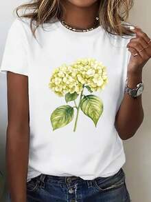 Talla Grande Premium - Camiseta de Mujer Extra Grande con Estampado Vintage - Ropa Casual de Calle, Corte Holgado, Ecológica - Blanco - Ver 4