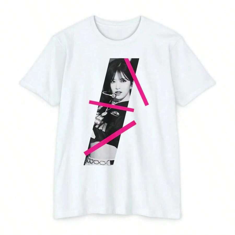 Yujin Shirt | BRESCA | Accendio | Baddie | Soy | Gift | Art | K-Pop | Unisex | T-Shirts | Bias | Artistic | Casual | Style | Beautiful | Exquisite Design | Loose And Comfortable | Easy To Match - 白色的 - 查看 1