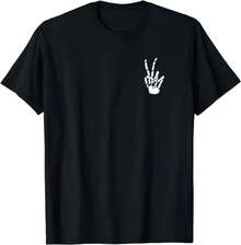 Fashion T-Shirt 2026: Hippie Style T-Shirt With Peace Symbol Print And 60s Style, Unisex T-Shirts For Women, Casual Tops, Urban Fashion Printed T-Shirts. - 黑色 - 查看 1