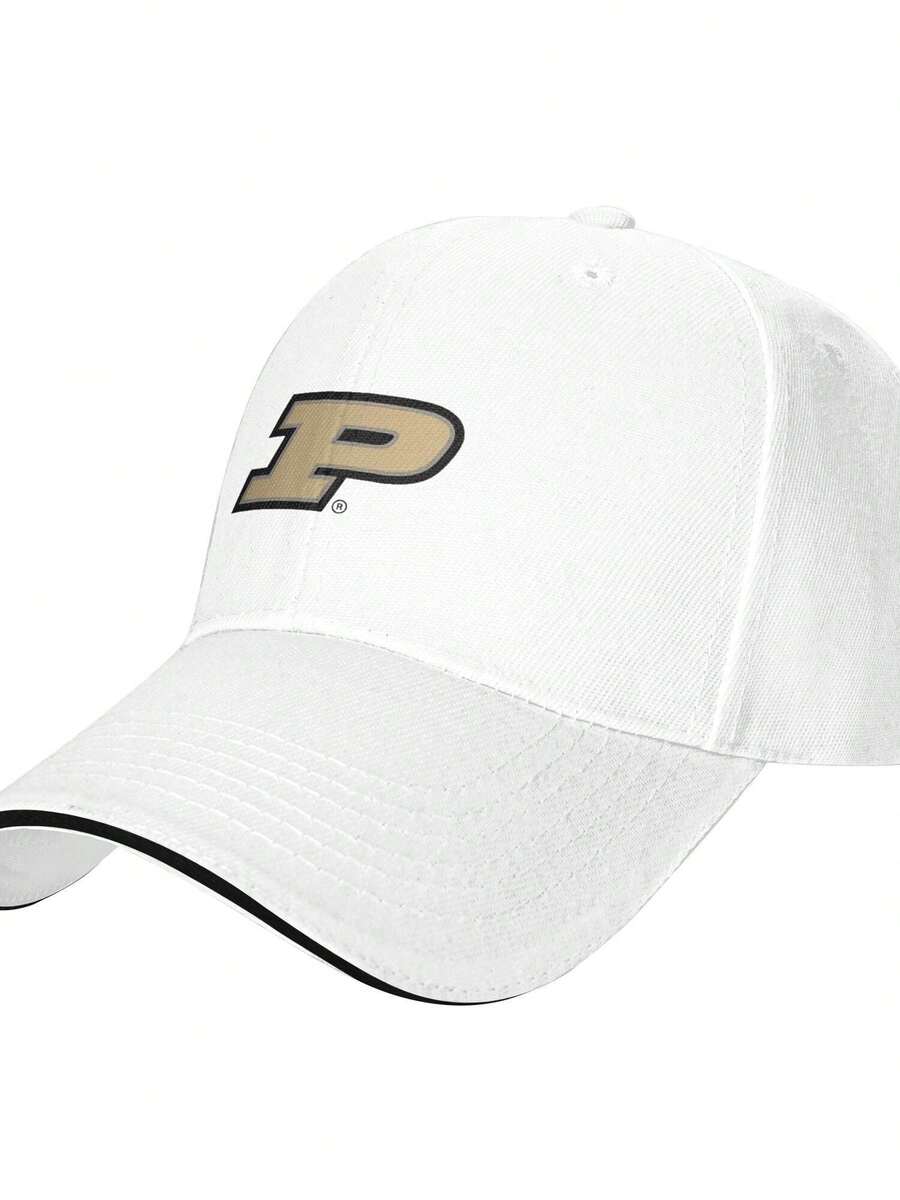 Purdue Boilermakers,Adult Universal Sports Baseball Hat Comfortable Fit Running Fitness Casual Visor Cap,, - trắng - Xem 1