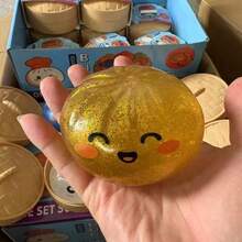 1个逼真馒头造型软萌捏捏乐玩具，热门减压TPR慢回弹玩具 [尺寸以实物为准，颜色随机发货] - 彩色 - 查看 3