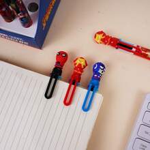 1pc 6-Color Ballpoint Pen Planner Color Pen Appearance Avengers Find These , Back-To-School Gift, School-Starting Stationery(Random Style) - Multicolor - View 3