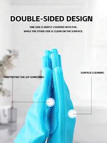 1/2 This Product Is Made Of Silicone And Is Heat-Resistant. It Is Designed To Be Worn When Bathing Cats And Dogs, And Can Also Be Used For Washing Dishes And Cleaning. It Is A Household Kitchen Item As Well As A Pet Product, Offering Multiple Colors. - Multicolor - View 6