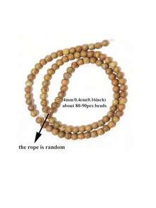 1 String Natural Wood Lace Agate Beads, 4/6/8/10mm Round Gemstone Beads, Suitable For DIY Bracelet Necklace Jewelry Making - Multicolor - View 11