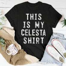 Esta es mi Celesta, Camiseta sarcástica para mujer fanática de Celesta - Negro - Ver 3