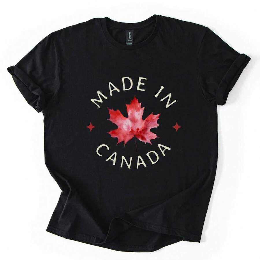 Camiseta Orgullo Canadiense, Comprar Camiseta Canadiense, Camiseta del Día de Canadá, Camiseta Patriótica, Regalo para Canadiense, Ropa de Canadá - Negro - Ver 1
