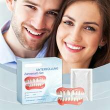 Carillas dentales blancas ajustables y cómodas, carillas decorativas para dientes superiores e inferiores, crean una sonrisa blanca profesional, regalo atento para los padres - Ver 4