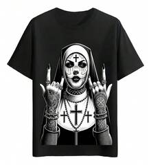Nunata T-Shirts With Cross And Tattoos - 白色 - 查看 6