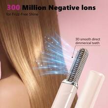 Mini Hair Straightener Clip, Suitable For Short Hair, Curly Hair, Bangs, High-Top Design, USB Type-C Charging, Portable Pocket Straightening Comb For Travel, Salon, Wedding, Home, Daily Use Small Ceramic Straightening Clip - Multicolor - View 6