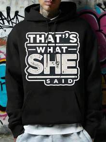 Men's Funny Graphic Print Hoodie Spring Street Hip Hop Breathable Graphic Design - Black - View 6