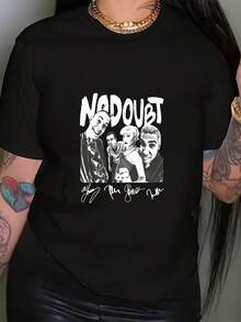 Camiseta unisex de manga corta, para mujerCon temática de bandaCamisetaAdecuadoparaVerano&Primavera-CortoMangaTripulaciónCuelloInformalSuperiorconIcónicoMúsicaGrupoImprimir,MáquinaLavableBlusaEstiloparaInformalVestimenta&VentiladorPlayeras de ropahombre, , , Dazymujer,romwehombres, bohochic,maestrasregalos,camisetaparaconjuntos de mujercon curvasparamu,y2k, - Negro - Ver 1