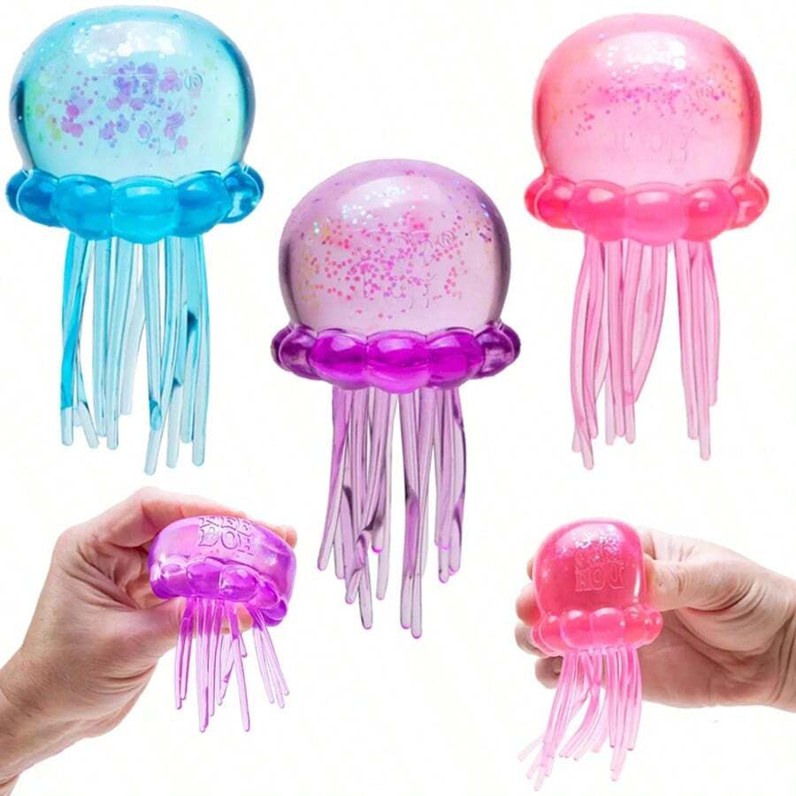 Đồ chơi bóp mềm Needoh Nice Cube Swirl hình sứa nhiều màu, bộ sưu tập đồ chơi fidget đàn hồi chậm, đồ chơi bóp mềm dạng thạch đàn hồi chậm, hộp mù, bóng cao su mềm giảm căng thẳng, thiết bị giảm áp lực ngón tay cho văn phòng và gia đình, đồ chơi giảm lo âu, trang trí bàn làm việc thẩm mỹ cao, phù hợp cho tiệc sinh nhật, quà tặng lễ hội, vật phẩm làm đầy túi quà, phần thưởng tiệc, quà tặng nhỏ giảm căng thẳng - Nhiều màu - Xem 1