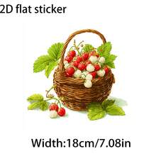 Heat Transfer Stickers, Iron-On Appliques - Strawberry And Raspberry Fruit Pattern - Suitable For T-Shirt Making, Decorating Pillows, Backpacks, Cushions, Pants, Sofa Covers, T-Shirt Printing Patches (Image Only) Suitable For Spring, Summer And Autumn - 白色 - 查看 4