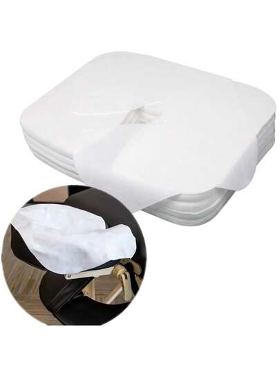 100pcs Disposable Face Cradle Covers–Ultra Soft, Non-Sticking Massage Face Covers/Headrest Covers For Massage Tables &Chairs