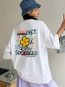 Camiseta de mujer para primavera y verano - Blanco - Ver 1