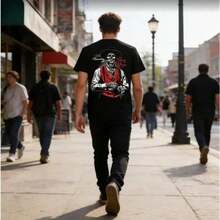 Doc Holliday Say When Old West Death Dealers Collection Tombstone Ghost Town Zombie Denim Shirt Full Color Full Size 72MW BMJP PCSG - màu đen - Xem 2