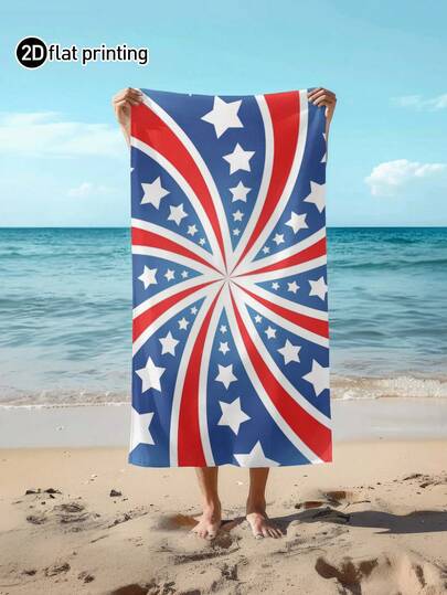 1 Peça Toalha de Praia com Estampa Retrô de Linhas Espiraladas Simulando Fogo de Artifício, Estilo Americano, Tamanho Grande, Macia e Absorvente, Listrada, Adequada para Viagem, Férias, Esportes, Banheiro, Piscina e Camping, Alta Absorção de Água